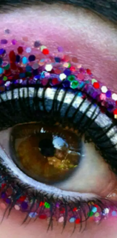 colorful glitter Eye