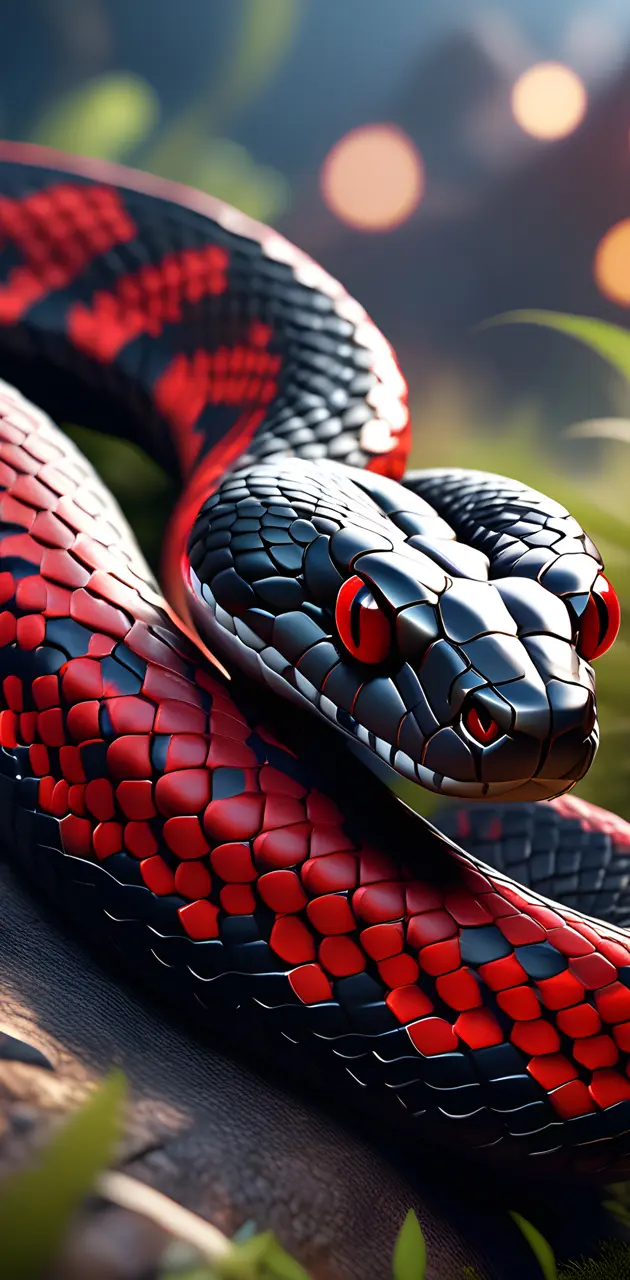 Black and red snake