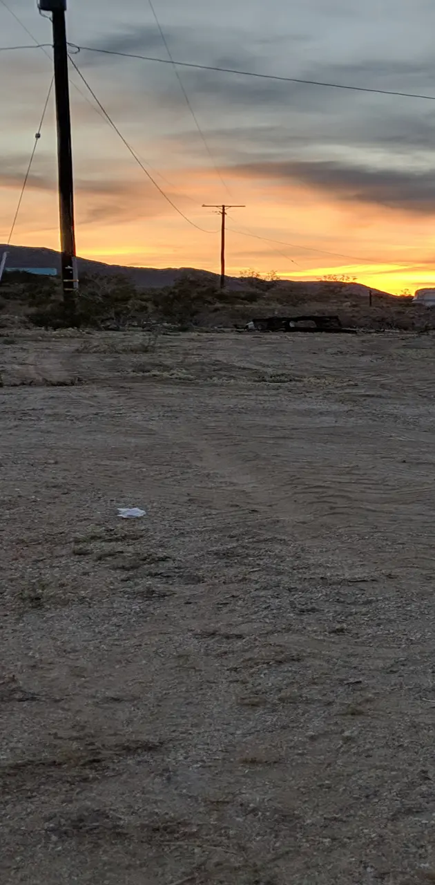 Mojave desert sunset