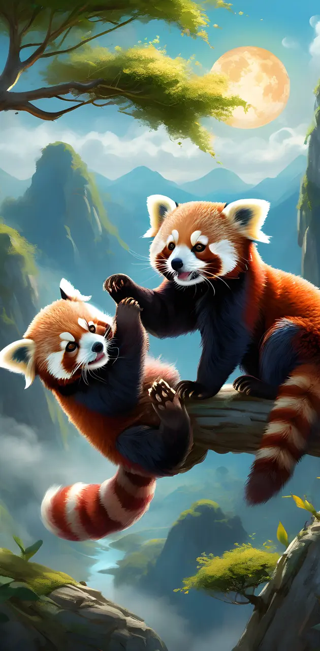 Adorable red Panda Cubs