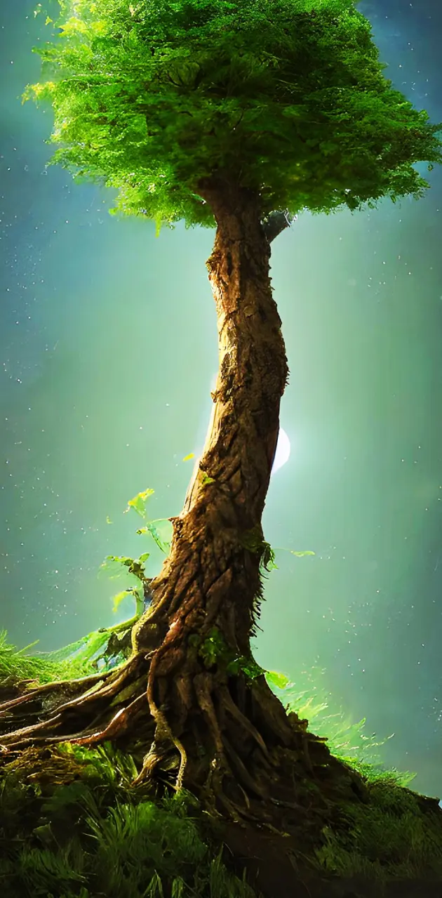 a tree on a planet