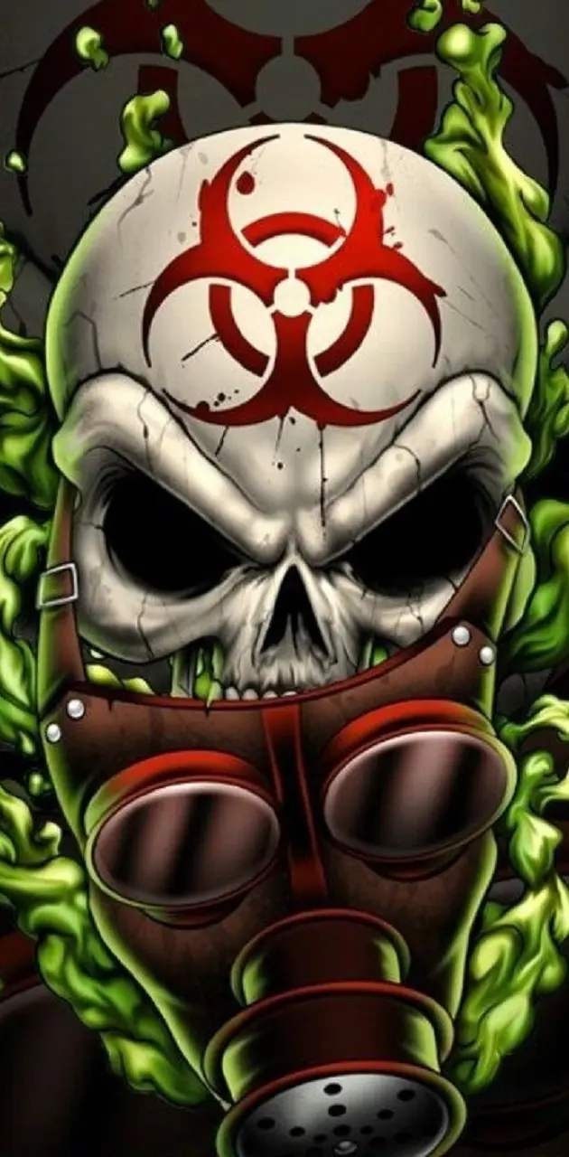 toxic bio skull