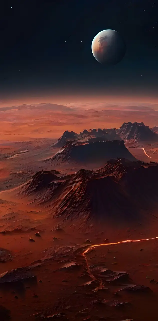 Mars at night