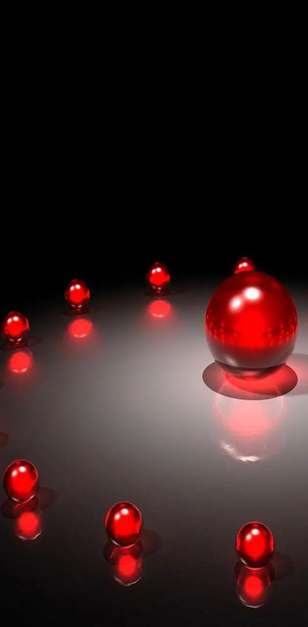 3d Red Balls