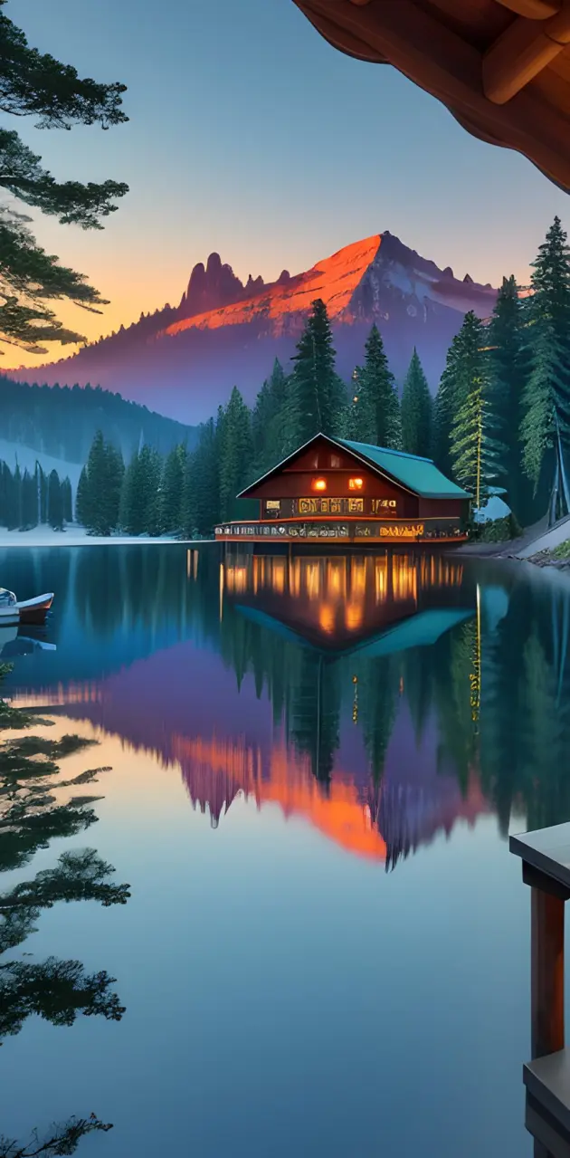 Mountain lake lodge