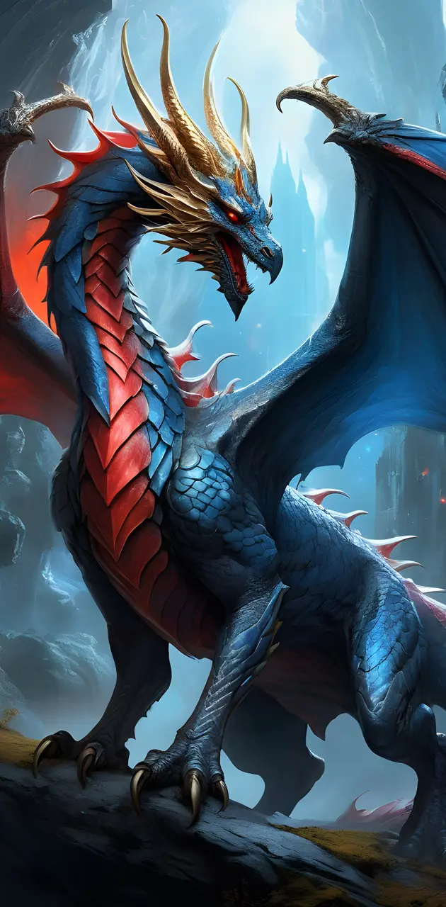 a painting of a dragon