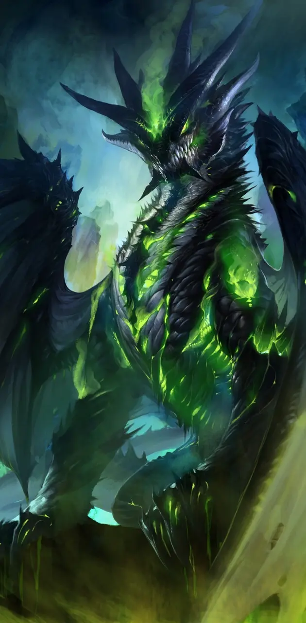 Green fire dragon