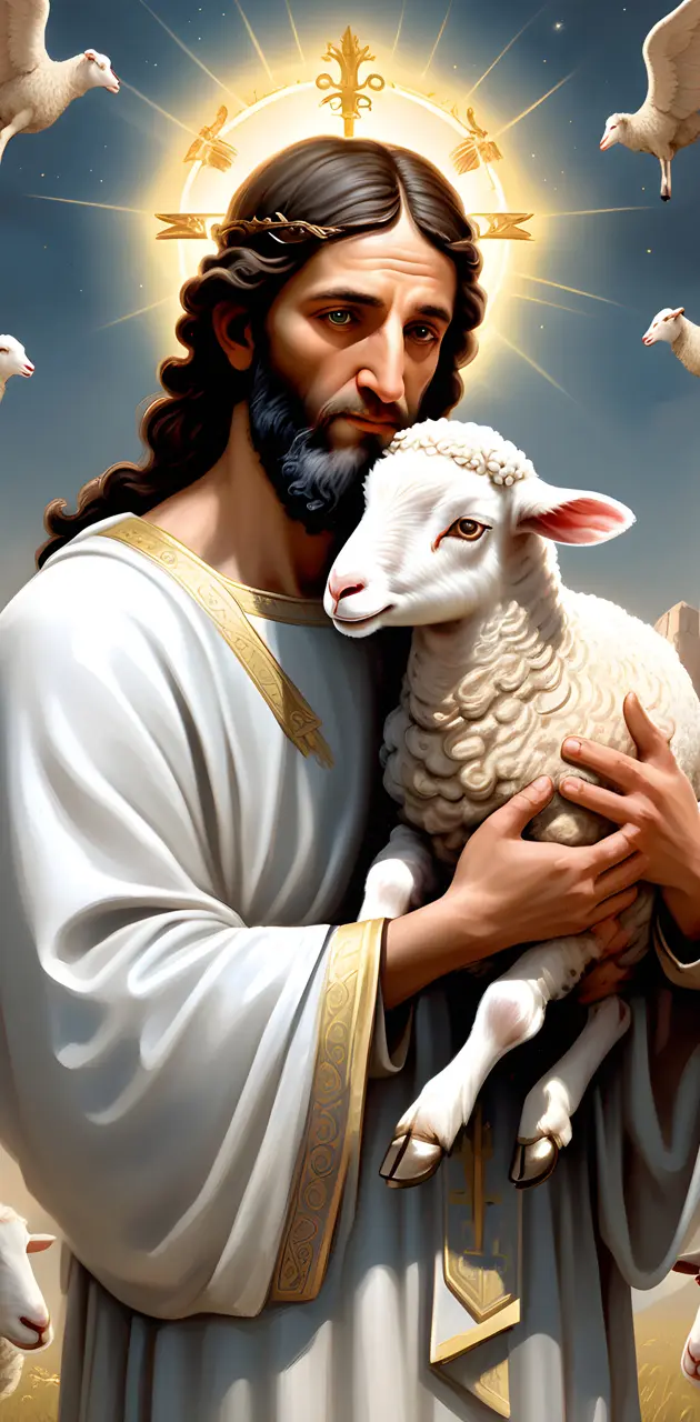 God holding the lamb without blemish