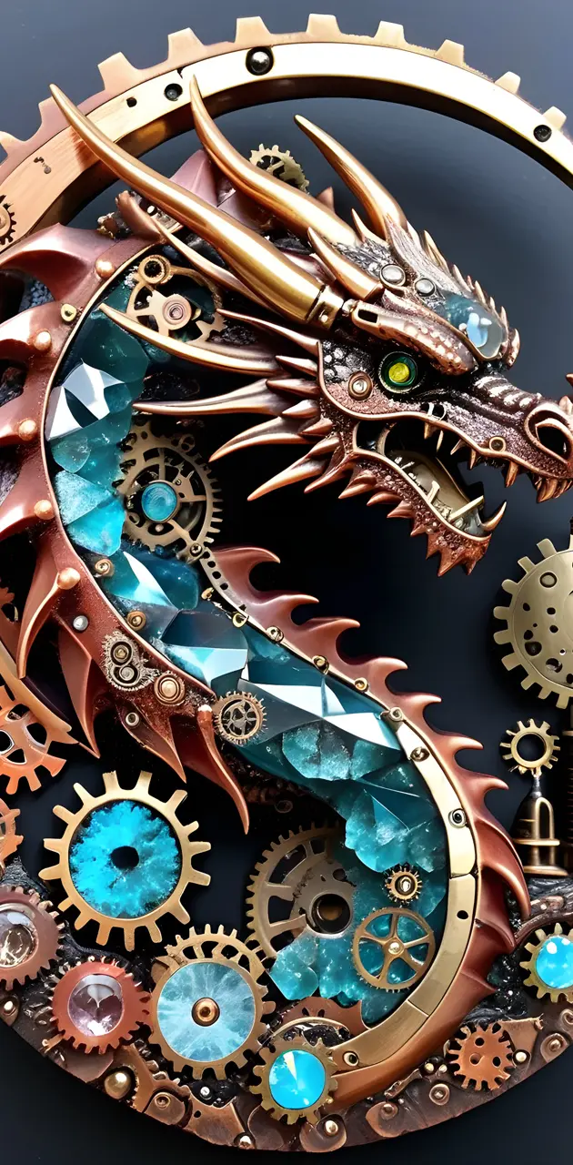 crystal dragon steampunk