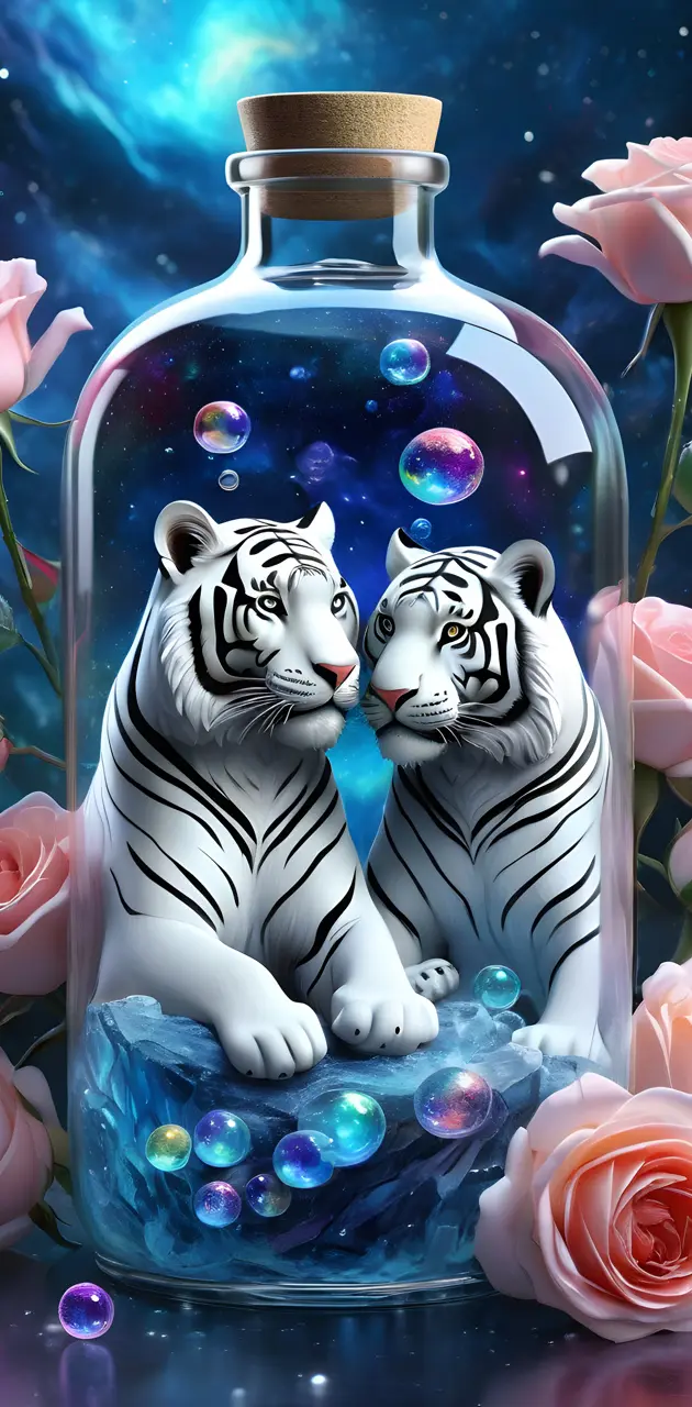 Ying Yang Tigers In A Bottle