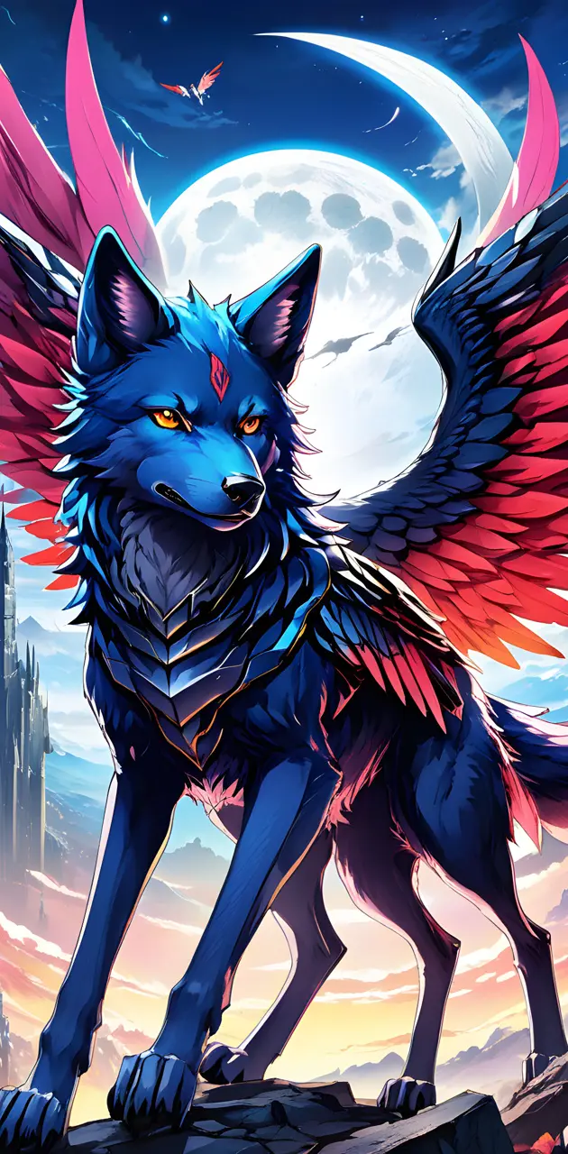 dark winged wolf