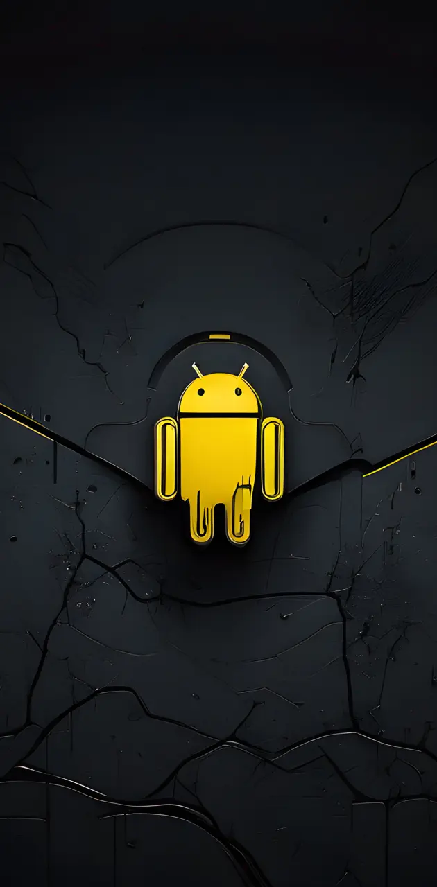 a yellow cartoon character on a wall android