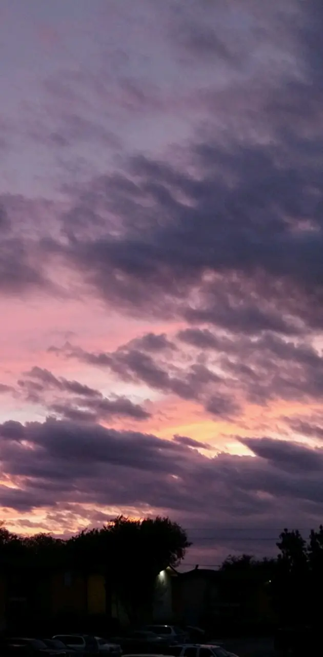 Purple sunset clouds