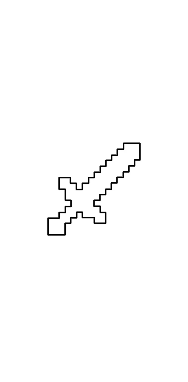 Minecraft Sword - Coloring Page (Minecraft)