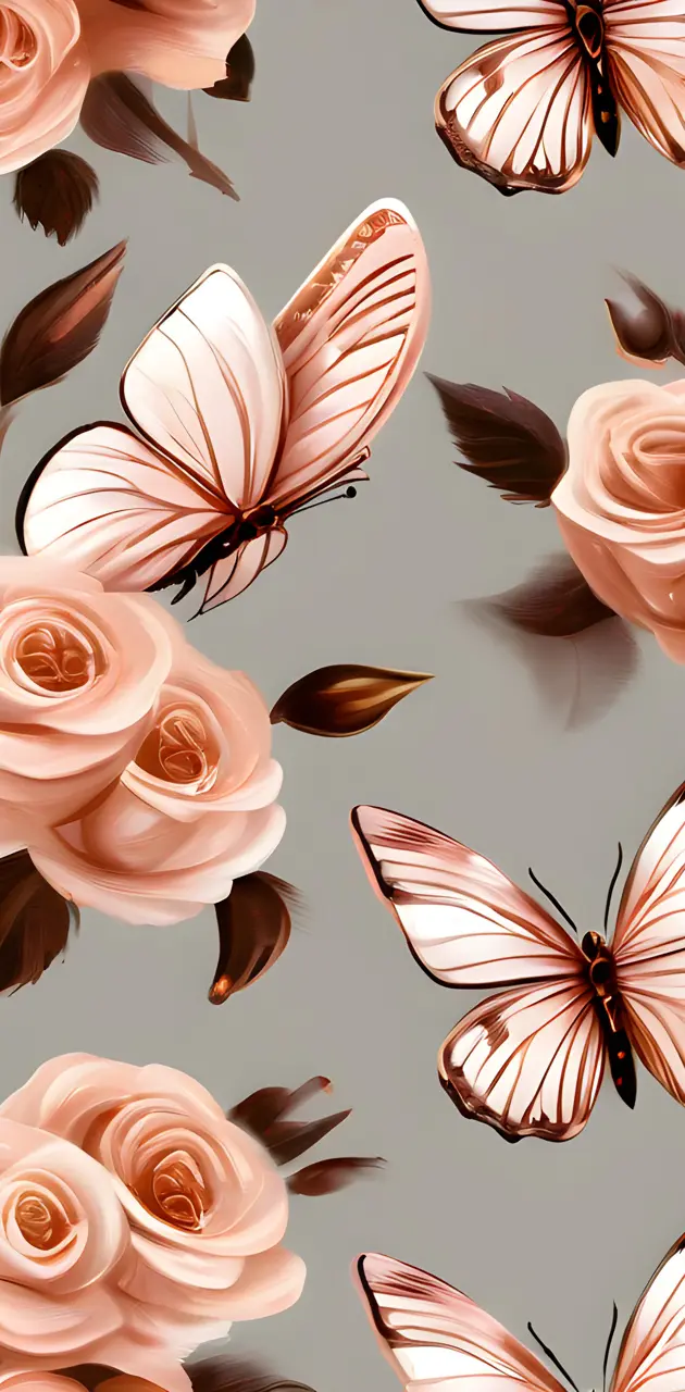 ,butterfly,a group of pink flowers