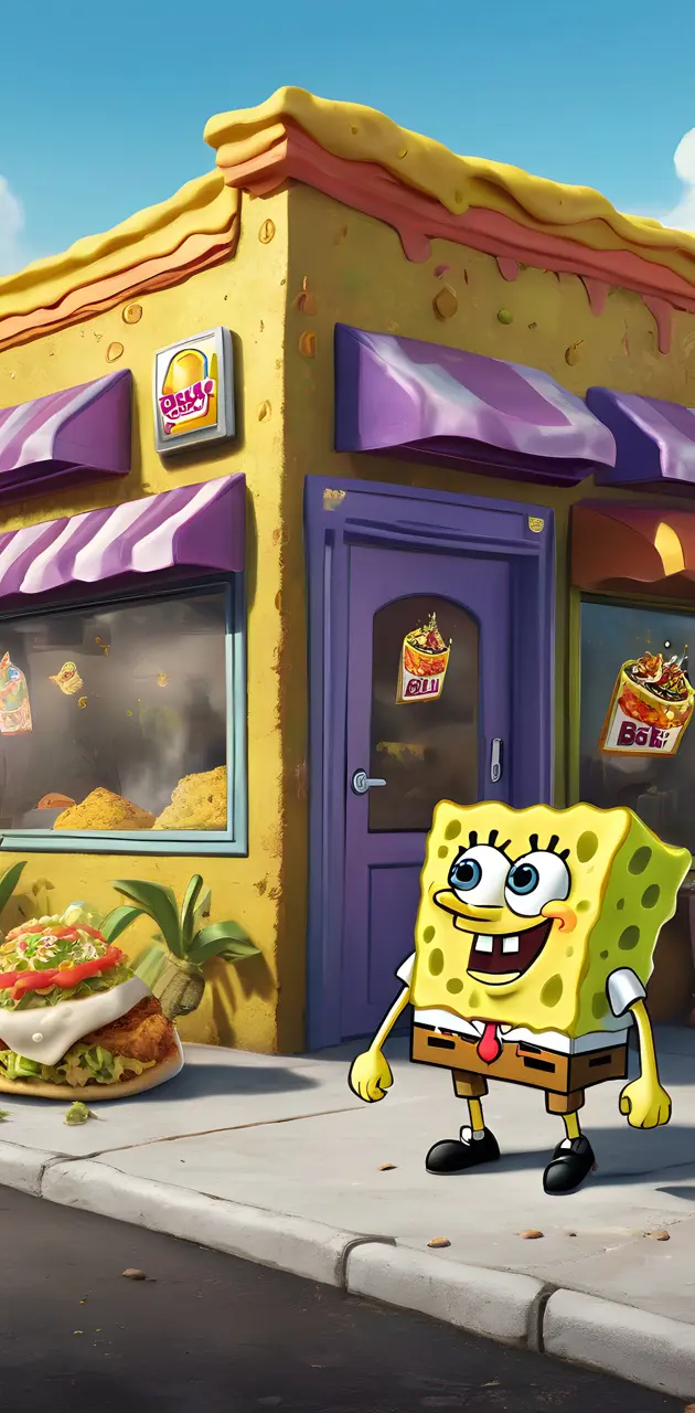 SpongeBob. at taco bell 🔔