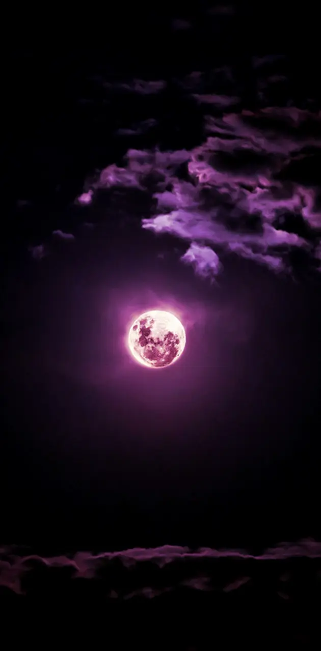 black and purple moon wallpaper