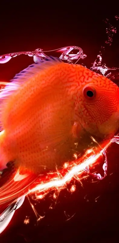 Abstract Fire Fish