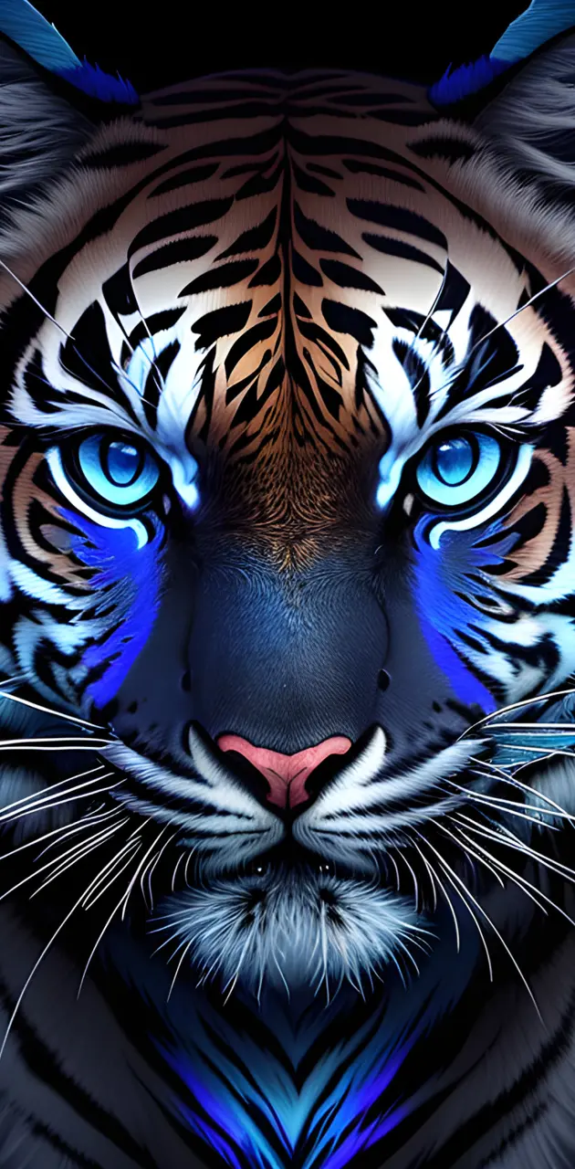 Tiger bluelight face