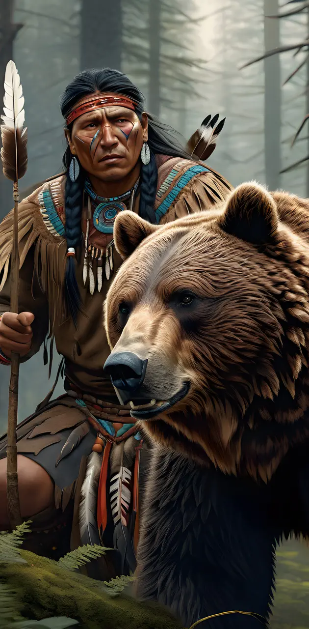 Native American Male Spirit of the Bear