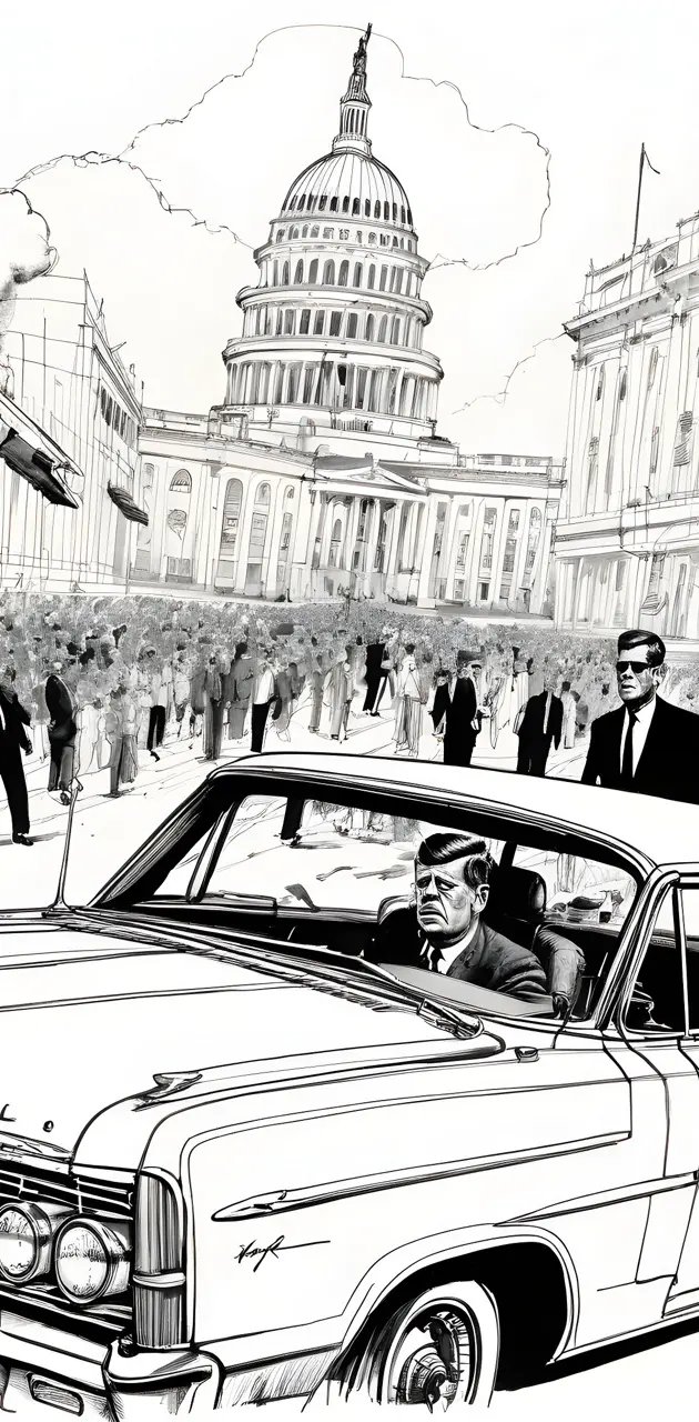 JFK bout to get his mind on things by Ralph Steadman