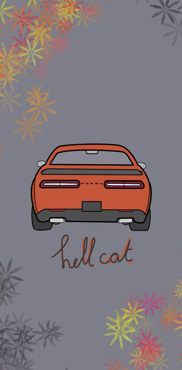 Dodge hellcat cartoon