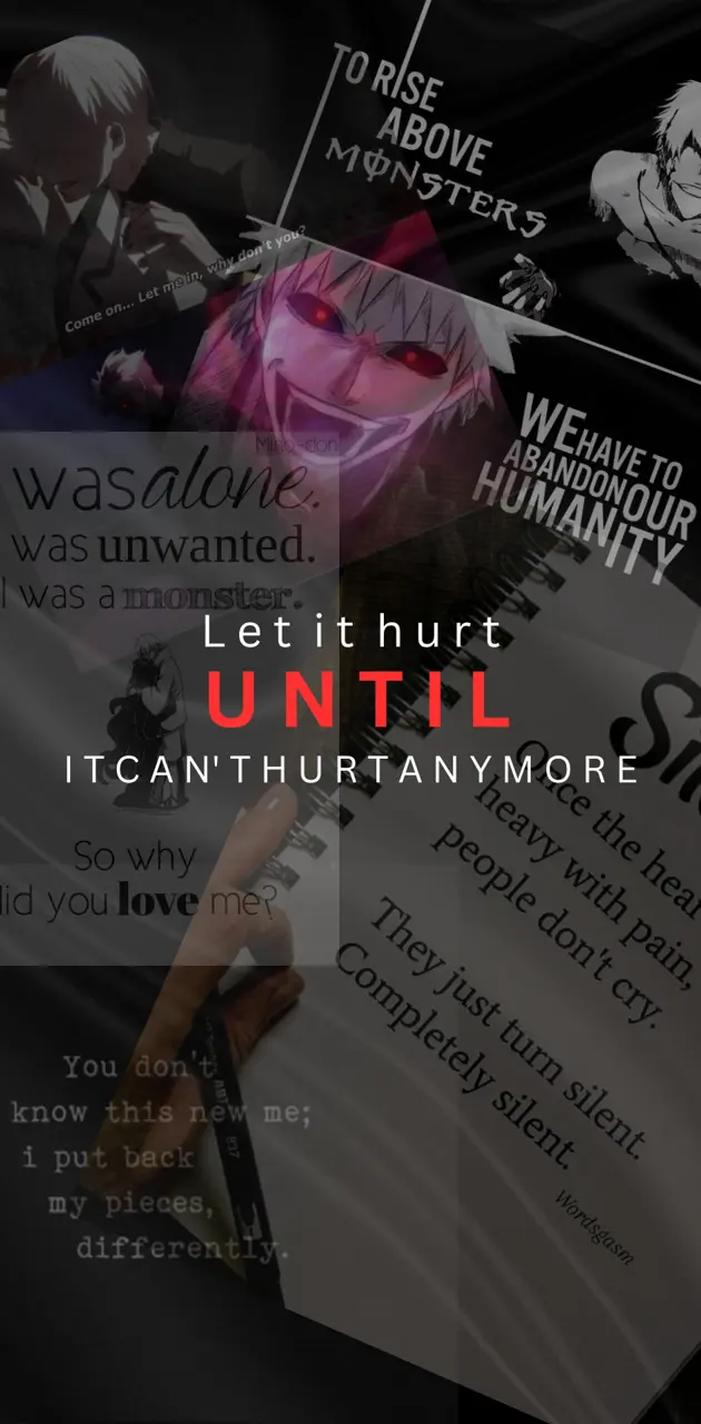 let it hurt until it..