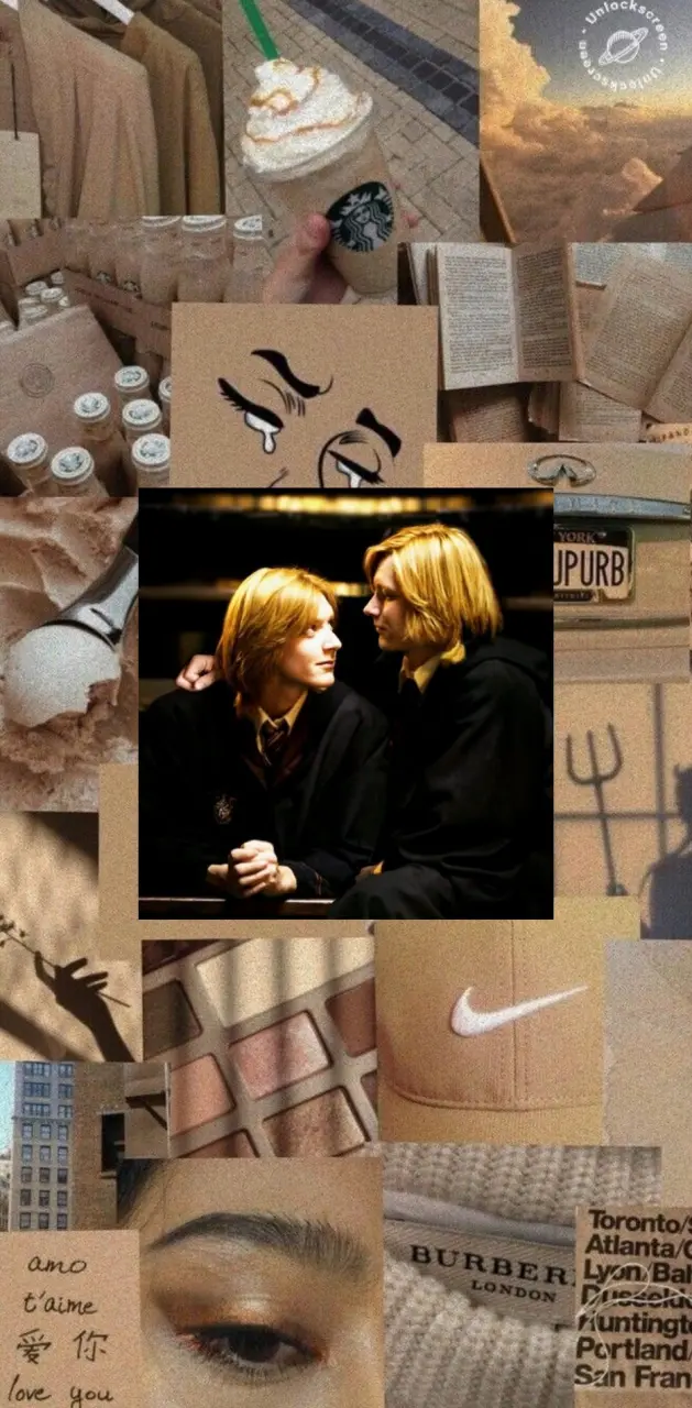 Fred and George Weasley Aesthetic iPhone Wallpaper now available on my