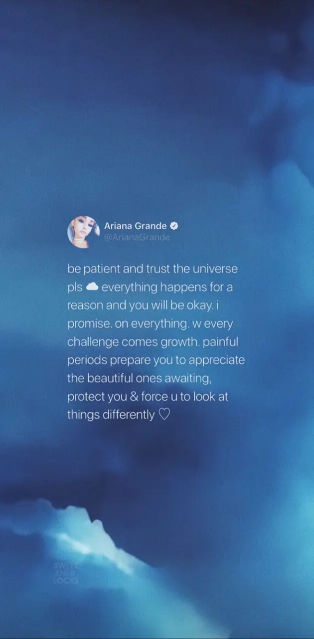Ariana grande advice