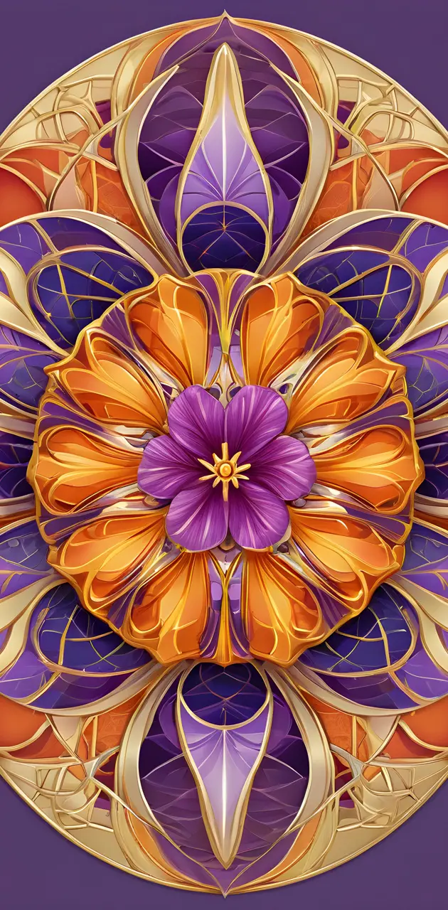 Pretty Floral Mandala Kaleidoscope 1
