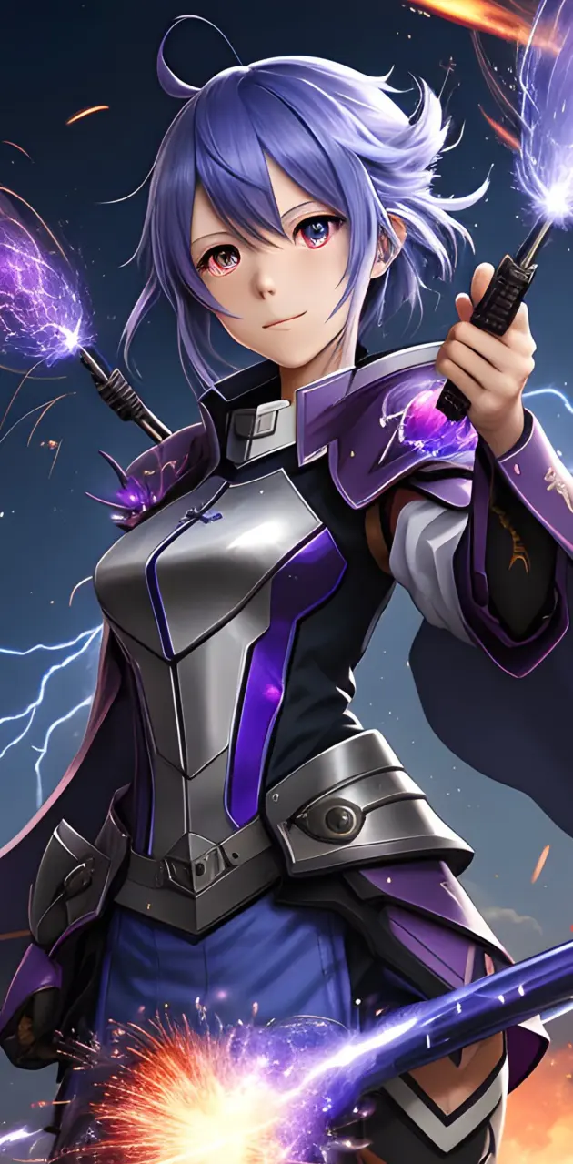 Anime purple hair