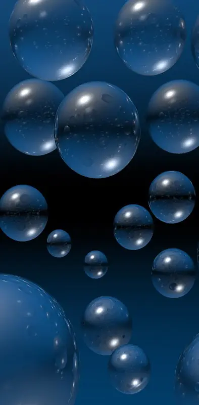 Blue Bubbles 3d