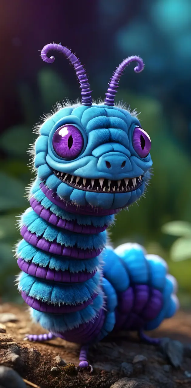 a purple and blue creature