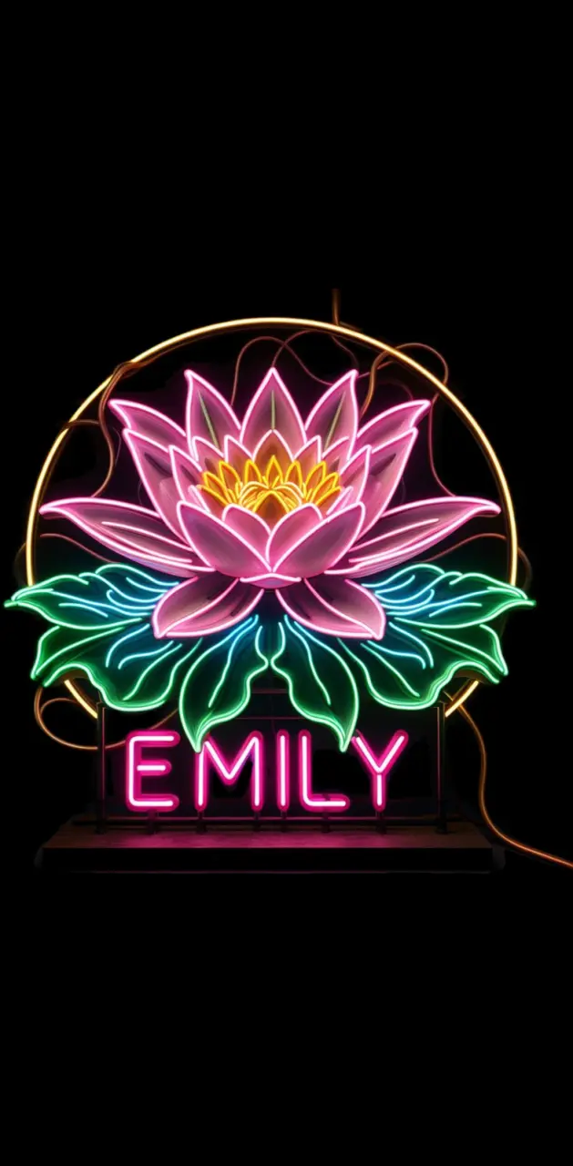 Emily Lotus Neon Sign