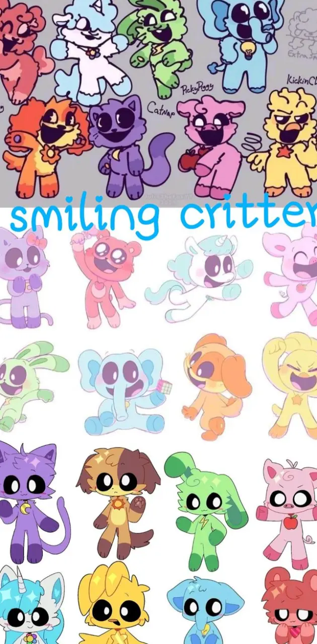 Smiling critters wallpaper 