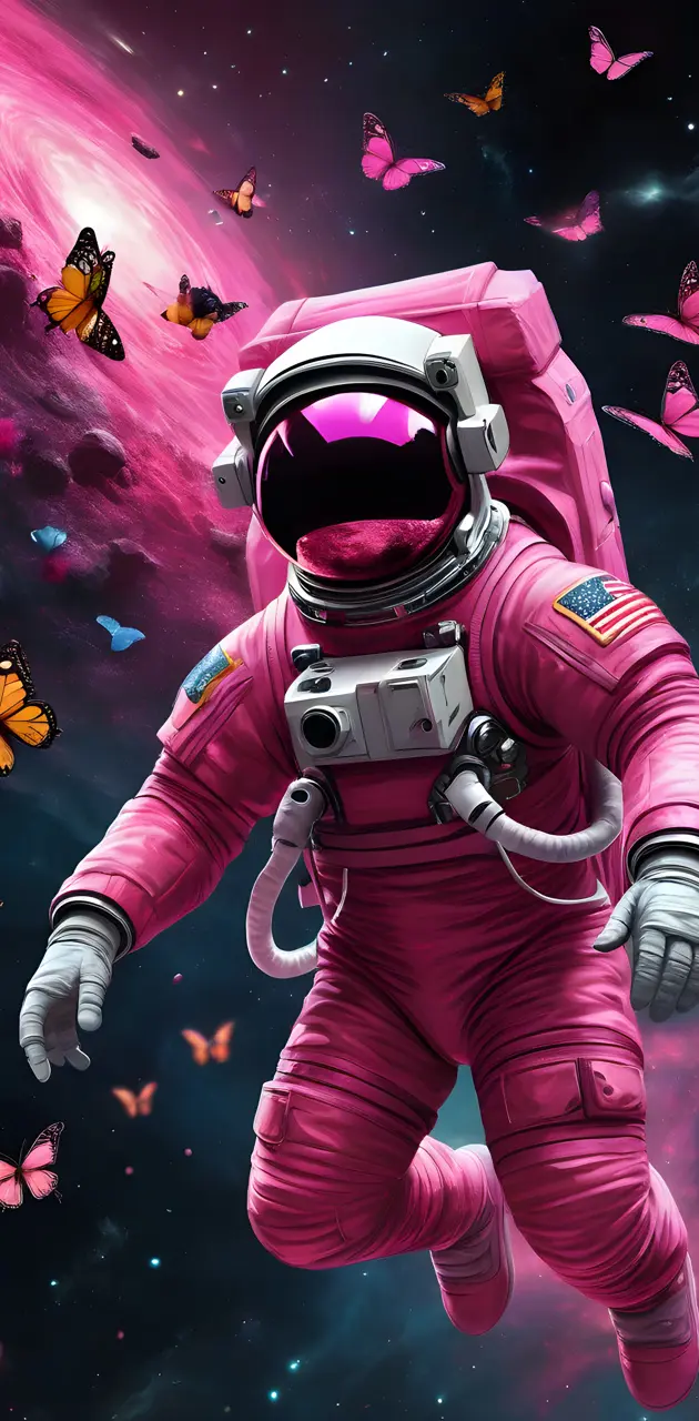 Astronaut Dreaming in Pink