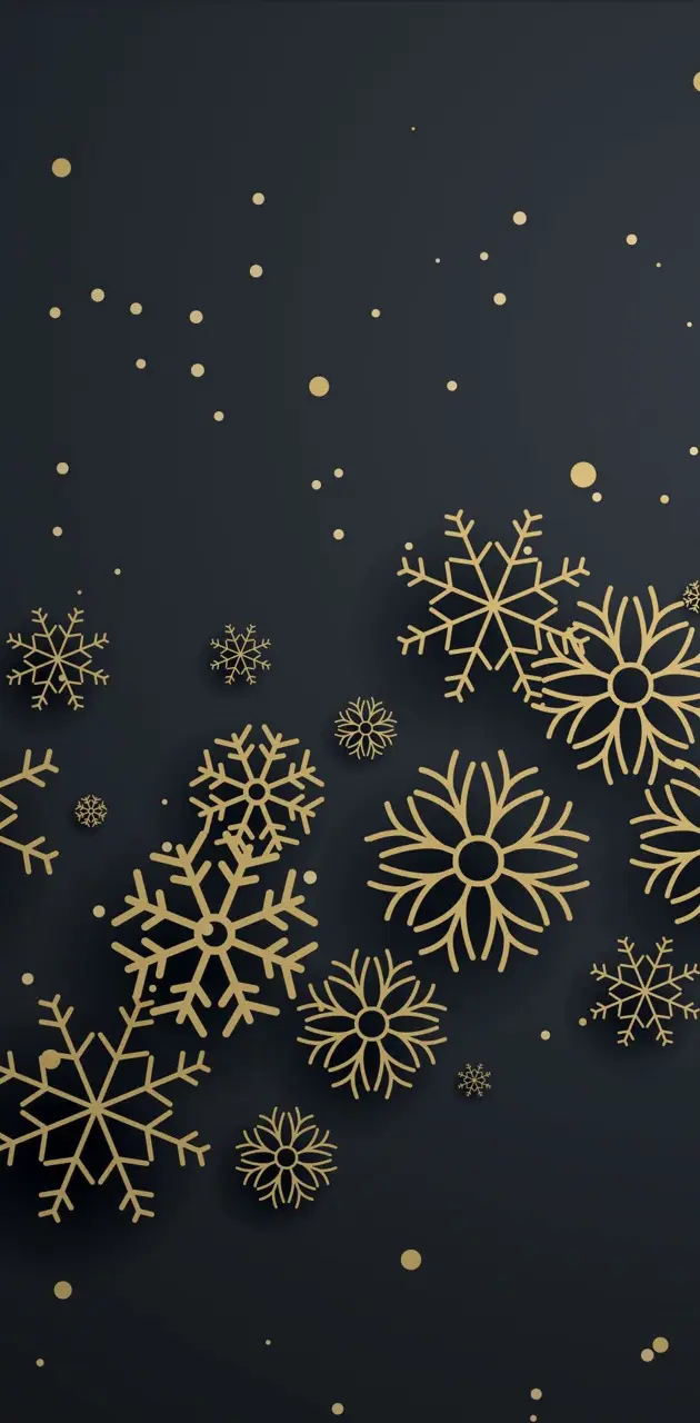 black & gold snowflake