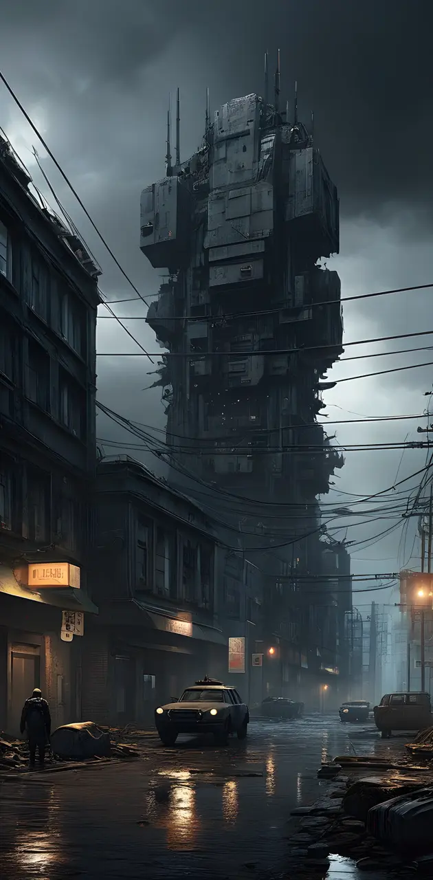 future city dark aesthetic