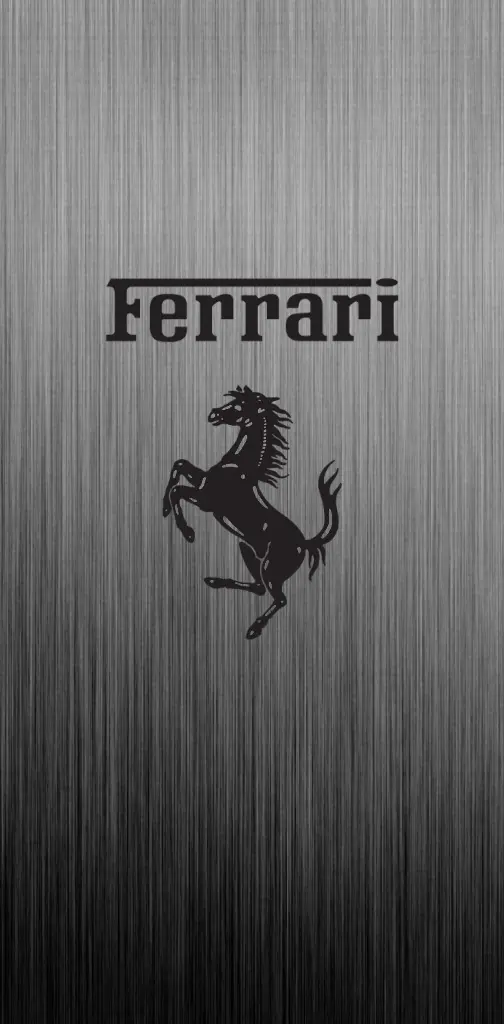 white ferrari logo wallpaper