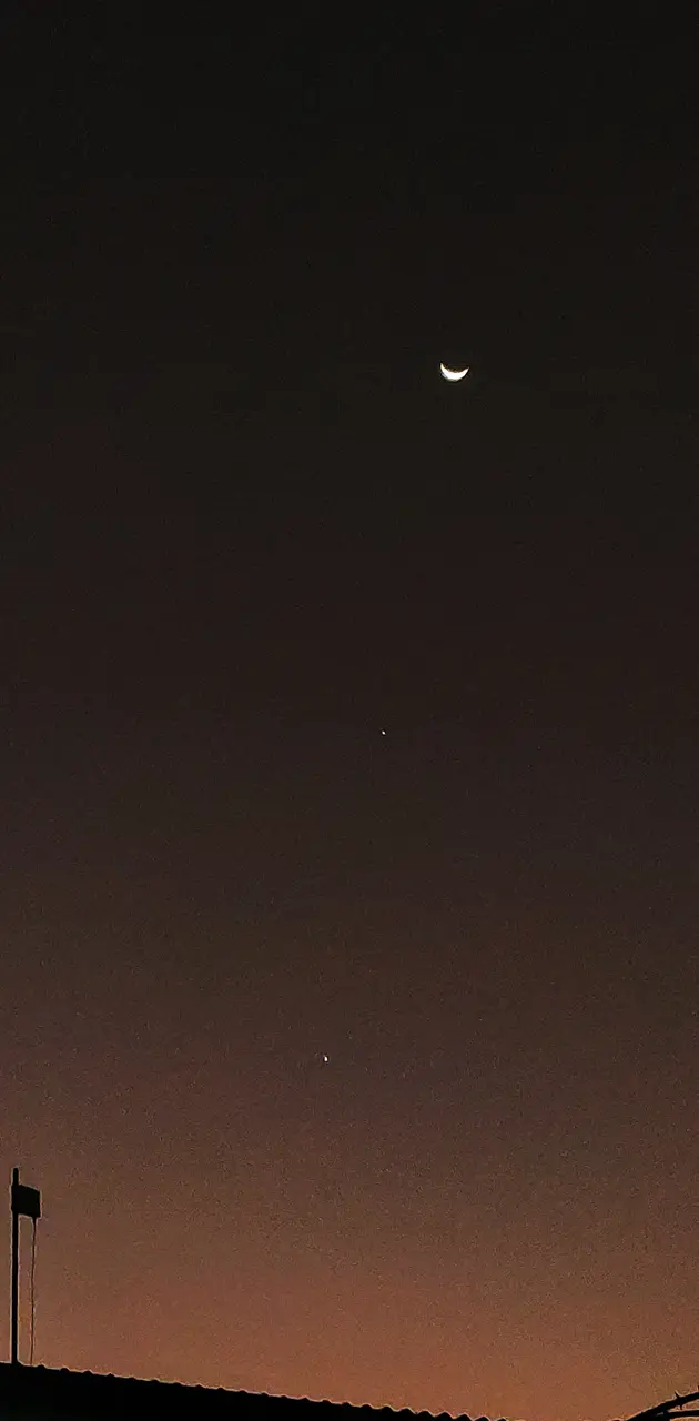 Moon with 2stars