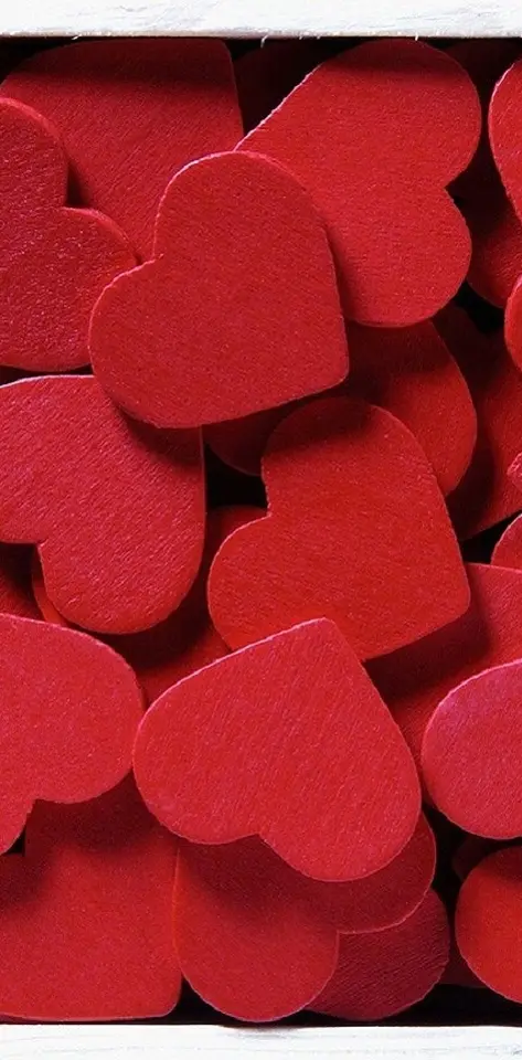 3d red hearts
