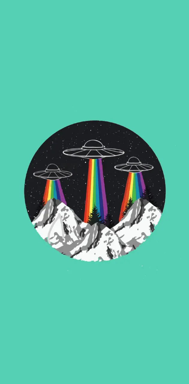 UFO rainbow Blue