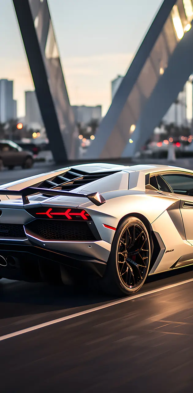 White Lamborghini 🤍🖤