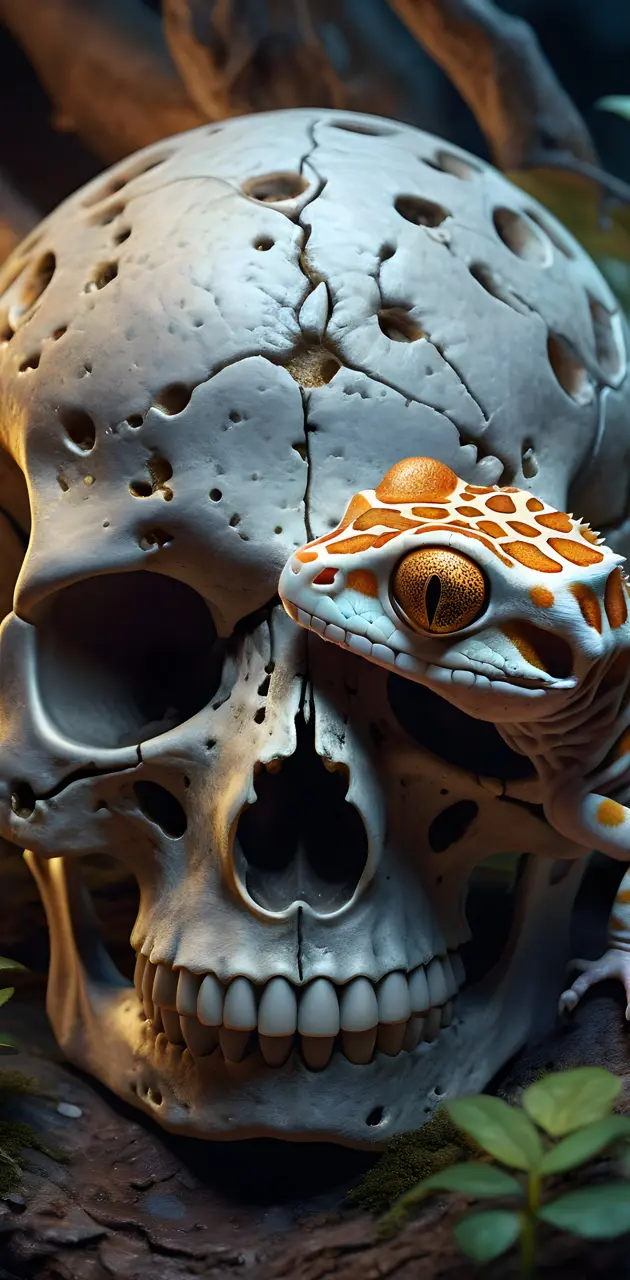 gecko skull