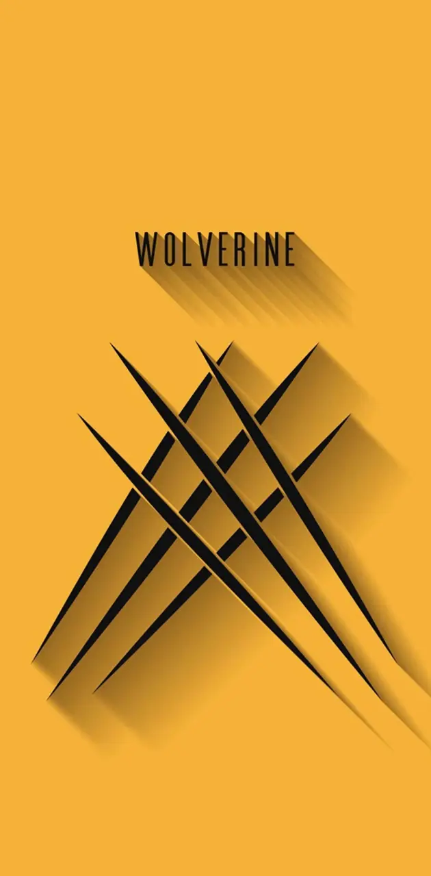 Wolvrine claws with yellow background