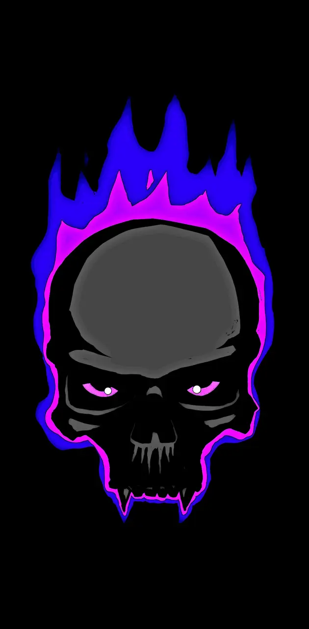 Purple Flame Skull