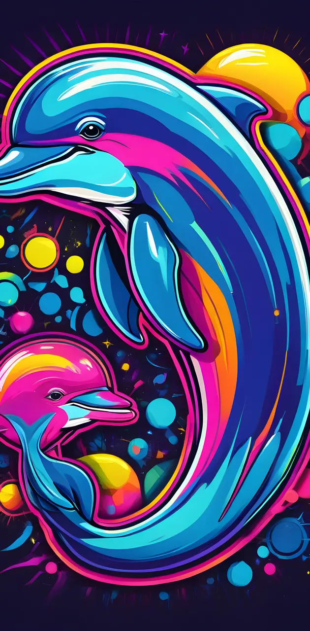 Neon Dolphin