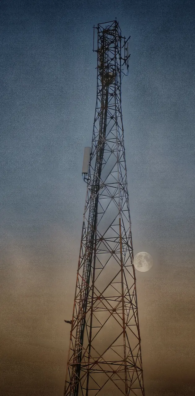Tower and below moon 