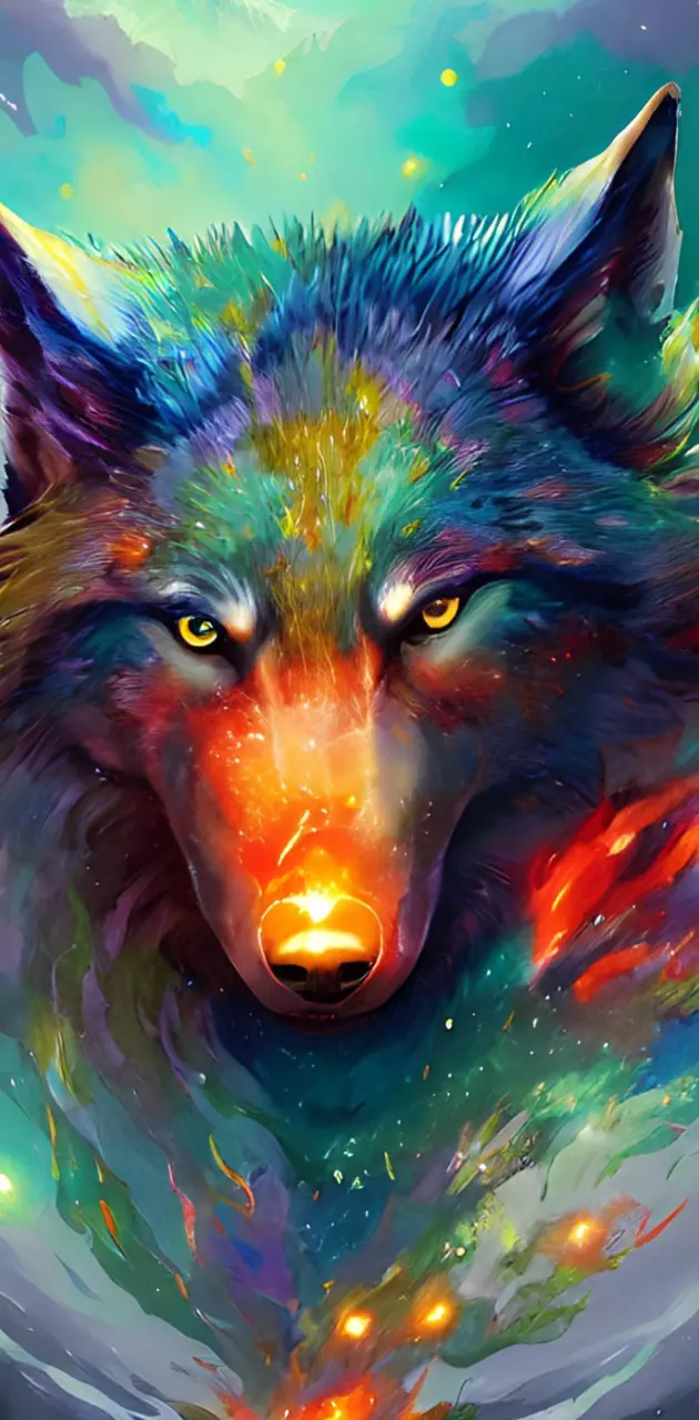 Fire and Ice Wolves Wallpaper Download