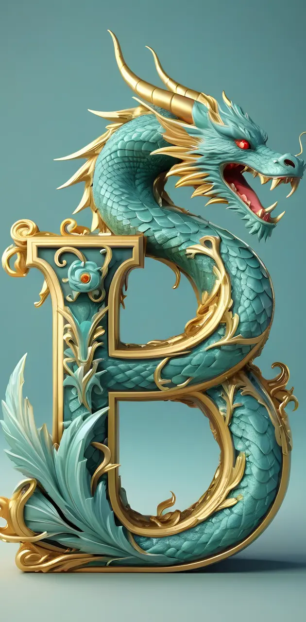 Dragon and letter B